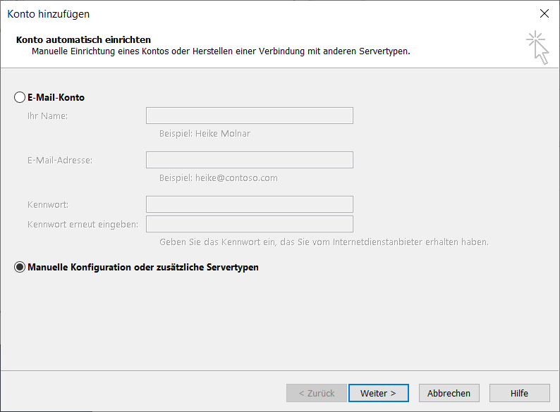 Outlook konfigurieren 1