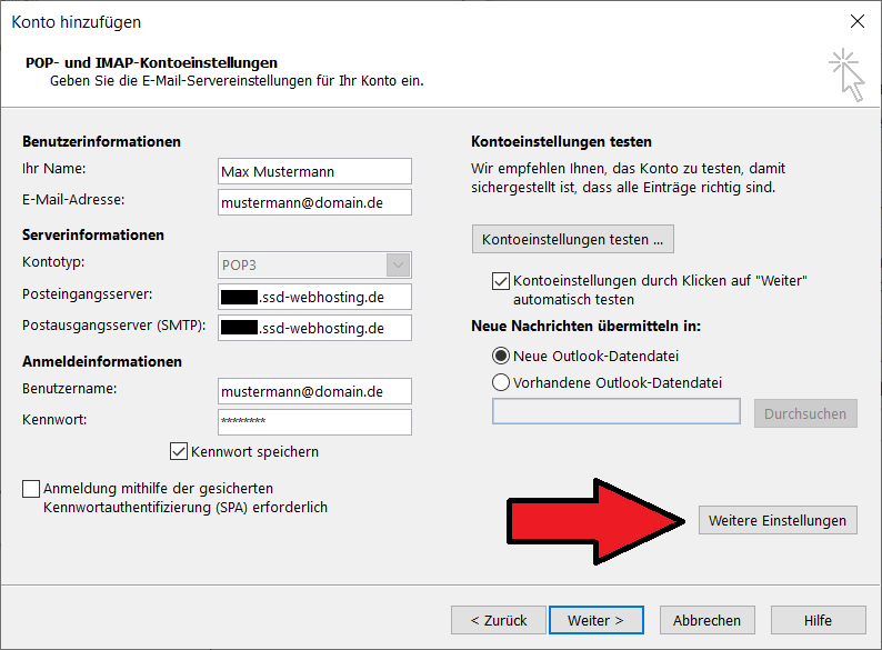 Outlook konfigurieren 3